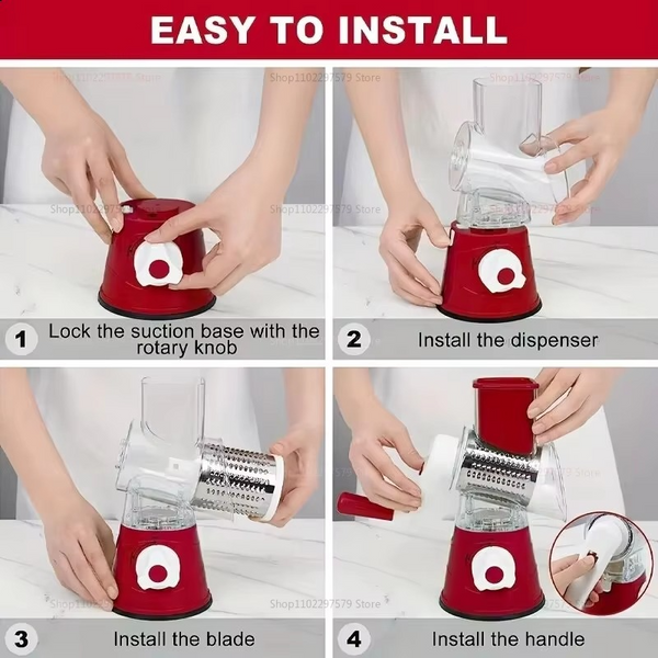 Vegetable Cutter & Slicer Manual Kitchen Cheese Chopper Machine