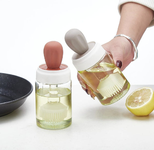 Cooking Oil Bottle with Brush