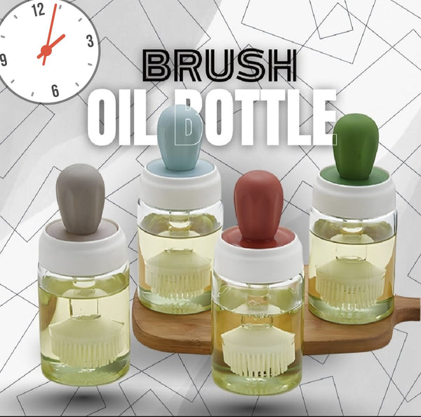 Cooking Oil Bottle with Brush