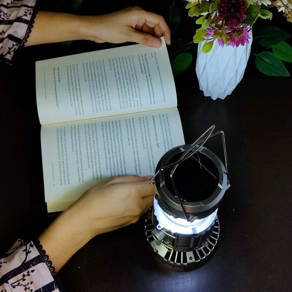 6in1 Solar Fan with Camping Light