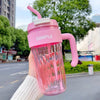 650ML Water Bottle Glass straw