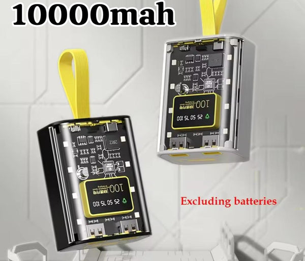10000 mAh 66W Transparent Power Bank