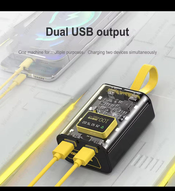 10000 mAh 66W Transparent Power Bank